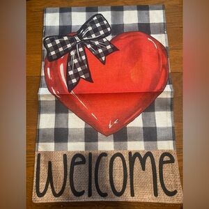 Garden Flag Valentine’s Day Heart 12" x 18" NEW